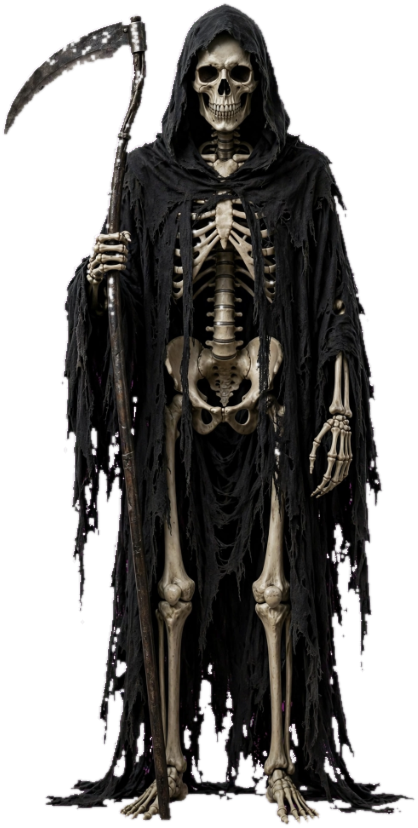 La Muerte, representación esquelética