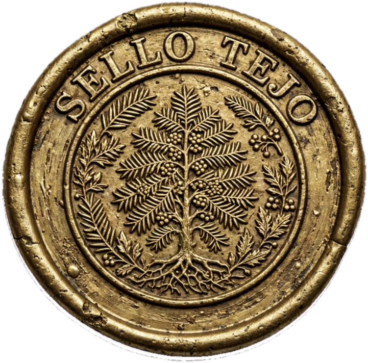 Sello del símbolo Tejo